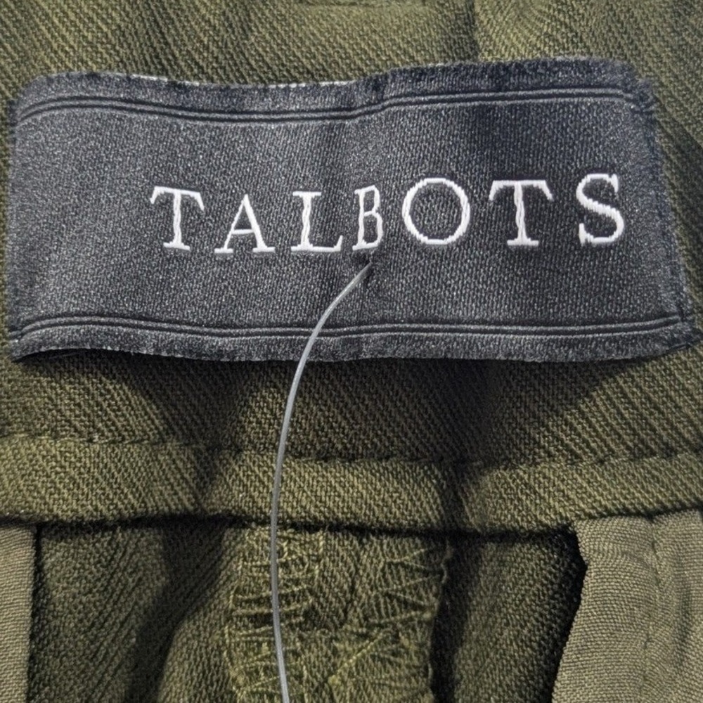 Talbots Cambridge Pant 8P Olive Green Straight Leg Workwear Office Capsule NWT - Picture 3 of 10